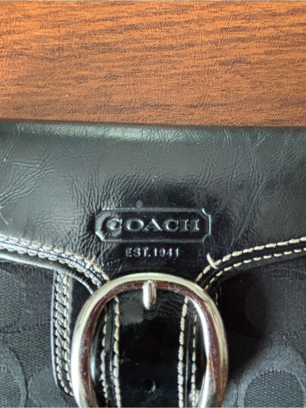 Coach Black Signature Long Wallet - Picture 4 of 10